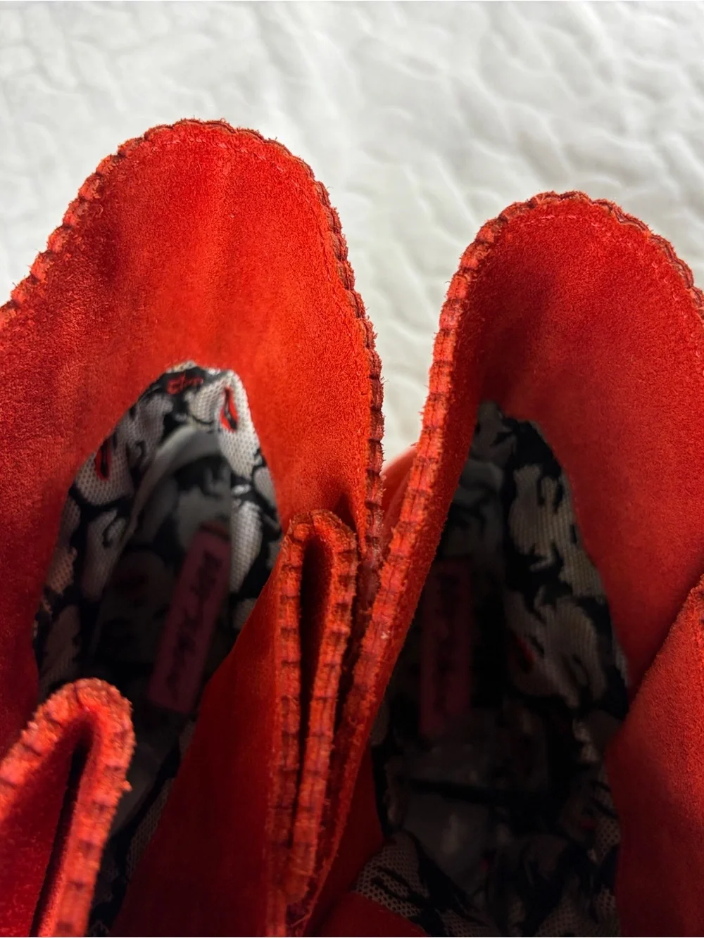 Betsey Johnson Red Suede Lace-Up Wedge Daynaa Ankle Boots Size 8.5